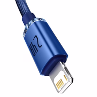 Baseus Crystal Shine cable USB to Lightning, 2.4A, 1.2m (sinine)