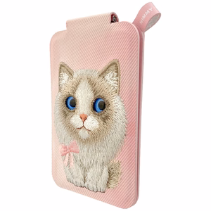 Nimmy New Big-Eye Cute Pets 2.0 Cat MagSafe magnetiline telefoni kaarditasku koos toega – roosa
