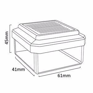 GreenBlue GB125 – päikesetoitega LED-aiapostivalgusti, 61×41×45 mm