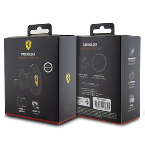 Ferrari FECHMMAK магнитный держатель для решётки чёрный/чёрный 2023 Collection MagSafe