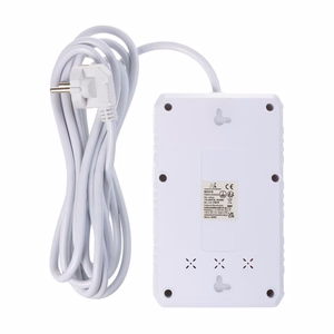 Maclean MCE393 W – pistikupesa pikendusjuhe, 4 pistikupesa + 3×USB, 110–240 V AC, 50/60 Hz, 2,1 A, kuni 2500 W, 3 m, valge