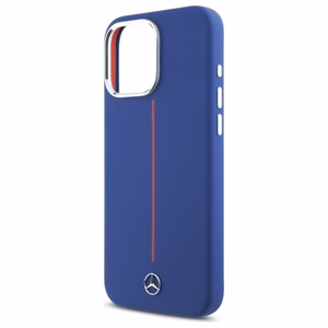 Mercedes Silicone punane Stripe MagSafe Ümbris jaoks iPhone 16 Pro Max - tumesinine