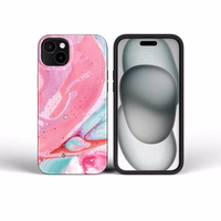 Ümbris jaoks iPhone 15 Forcell F-Protect Mirage compatible with Magsafe Military Drop-Test roosa marble