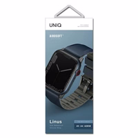 Uniq Linus rihm Apple Watch 1/2/3/4/5/6/7/8/SE/SE2/Ultra 42/44/45/49mm - sinine