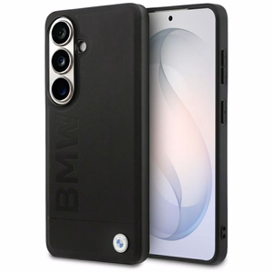 BMW Leather Hot Stamp MagSafe Ümbris for Samsung Galaxy S26 - must