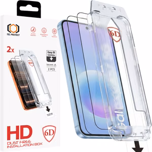 Tel Protect Dust-Free Easy Fit Full Glue 6D karastatud klaas Samsung Galaxy A56/A57 5G must - 2 tk