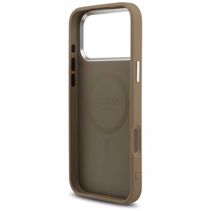 GUESS ümbris jaoks IPHONE 17 Pro Max compatible with MagSafe GUHMP17XPGTSPSW (Grained PU Triangle Logo) brown
