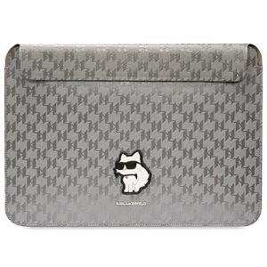 Karl Lagerfeld Saffiano Monogram Choupette ümbris jaoks a 14" laptop - hõbedane