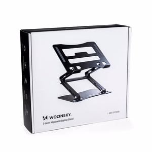 Wozinsky WRS-CPY75DSB алюминиевая подставка для ноутбука и планшета + подставка для смартфона - чёрный