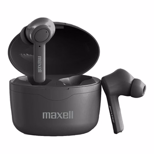 Maxell Bass 13 Sync Up juhtmevabad Bluetooth kõrvasisiestav kõrvaklapid laadimiskohvriga, mustad