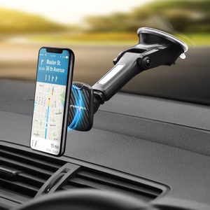 Magnetic car phone hoidja Forcell F-Grip Carbon H-CT327 windshield / dashboard must