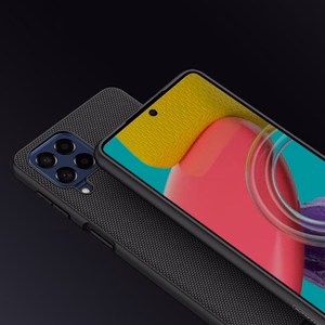 Nillkin Textured Case vastupidav tugevdatud ümbris koos geelraami ja nailonist tagaküljega Samsung Galaxy M53 5G jaoks must
