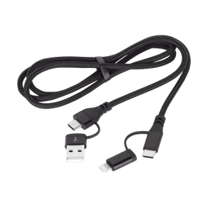 Neli-ühes USB-A/USB-C–USB-C/Lightning kaabel, 1 m