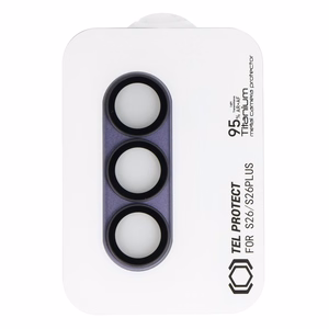 Закаленное стекло Tel Protect 95% AR+AF Full Metal Camera Protector на камеру для Samsung Galaxy S26/S26 Plus фиолетовый (островок камеры)