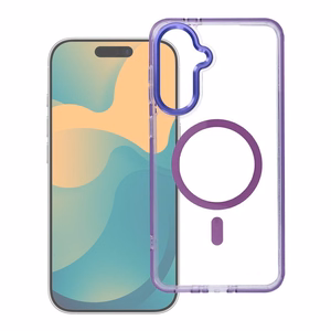 Чехол Samsung A27 Frame Clear Hybrid Mag Cover, совместимый с MagSafe, фиолетовый