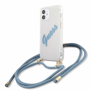 Guess GUHCP12SCRTVSBL iPhone 12 mini 5.4" sinine/sinine kõvakaaneline ümbris Script Vintage