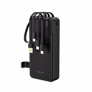 Dudao K11 Pro 20000mAh Powerbank koos sisseehitatud kaablitega - must