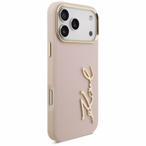 Karl Lagerfeld Karl Script Logo Ümbris jaoks iPhone 17 Pro Max - Roosa