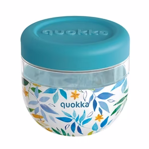 Quokka Bubble Food Jar 770 ml toidunõu, akvarell-lehtede muster