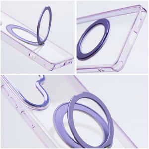 Case for Samsung A37 Frame Circle Stand compatible with MagSafe purple