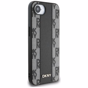 DKNY Leather Checkered Mono Pattern MagSafe iPhone 16e Ümbris - Must