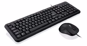 iBox OFFICE KIT II klaviatuur koos hiirega USB QWERTY English must