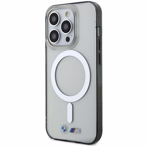 Ümbris BMW BMHMP14XHCRS iPhone 14 Pro Max 6.7" läbipaistev hardcase hõbedane Ring MagSafe