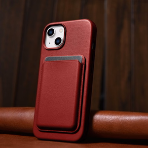 iCarer Case Naturnahast ümbris iPhone 14 Plus'ile punane (ühildub MagSafe'iga)