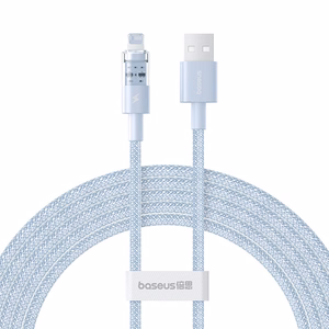 Baseus Gem USB-A kuni Lightning 2.4A kiirlaadimiskaabel 2 m, sinine