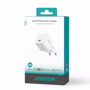 Laadija Joyroom TCG08 valge GaN (USB-C / 20W)