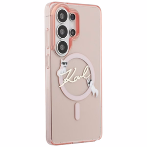 Karl Lagerfeld ümbris IML KC Script MagSafe Samsung Galaxy S26 Ultra jaoks roosa