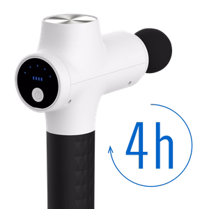REBEL ACTIVE massage gun with 8 attachments, white