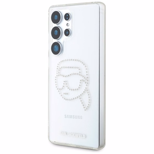 KARL LAGERFELD ümbris jaoks SAMSUNG S25 Ultra KLHCS25LHKHDCELT (IML Rhinestones K Head) läbipaistev