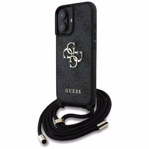 GUESS ümbris jaoks IPHONE 16 Plus GUHCP16MP4GMGCRK (CBDY PU 4G Big Logo W/Cord Strap) must