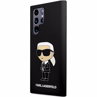 Karl Lagerfeld Silicone Ikonik ümbris jaoks Samsung Galaxy S24 Ultra - must