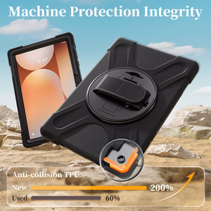 JM Rugged Case Grip ümbris Samsung Galaxy Tab A11+ rihmaga must