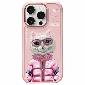 Nimmy Cool&Cute 2.0 Cat Ümbris jaoks iPhone 16 Pro Max - Roosa