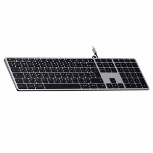 Satechi Slim W3 Wired juhtmega USB-C QWERTY klaviatuur, ST-UCSW3M, space gray