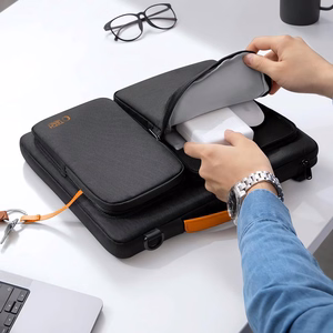 Tech-Protect Defender Bag jaoks Laptop 13-14 - must and oranž