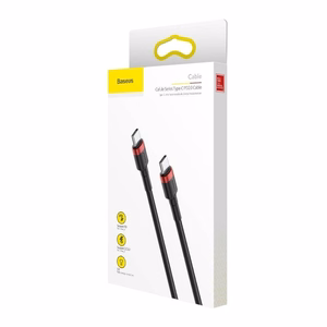 Baseus cable Cafule PD USB-C - USB-C 2,0 m punane-must 60W