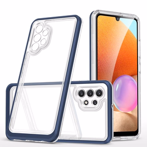 Läbipaistev 3in1 ümbris Samsung Galaxy A72 4G Frame Gel Cover Sinine