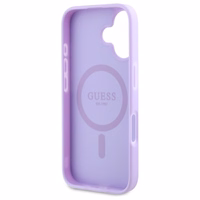 Guess Saffiano Peony Classic Logo MagSafena iPhone 16 Plus Ümbris - lilla