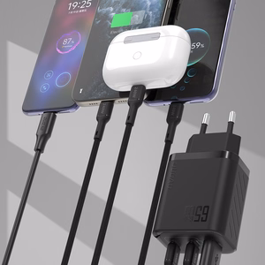 Dudao A29 65W GaN Зарядное устройство 2x USB-C + 1x USB-A - чёрный
