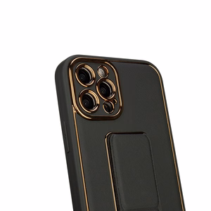 Uus Kickstand ümbris iPhone 12 Pro jaoks koos roosa statiiviga