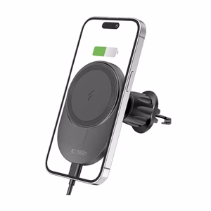 Tech-Protect MM15W-V1 Car Phone Hoidja koos MagSafe 15W Induktiivne Laadija jaoks Air Vent - must