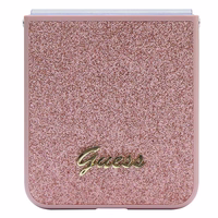 Guess Glitter Script ümbris jaoks Samsung Galaxy Z Flip 5 - roosa