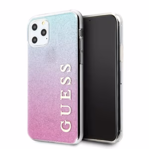Guess GUHCN58PCUGLPBL iPhone 11 Pro roosa sinine/roosa sinine kõva ümbris Glitter Gradient