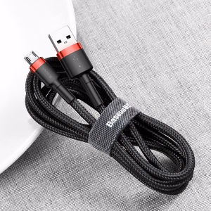 Baseus Cafule Micro USB kaabel 2A, 3 m, must/punane
