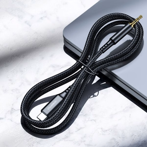 Choetech AUX006 USB-C / mini jack 3.5mm kaabel 1 m - must