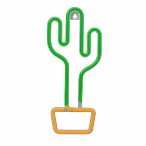 Neon LED Light CACTUS oranž roheline Bat + USB FLNE02 Forever Light